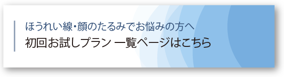 ほうれい線・海のたるみでお悩みの方へ
初回お試しプラン一覧ページはこちら