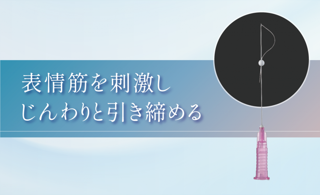 表情筋を刺激し
じんわりと引き締める